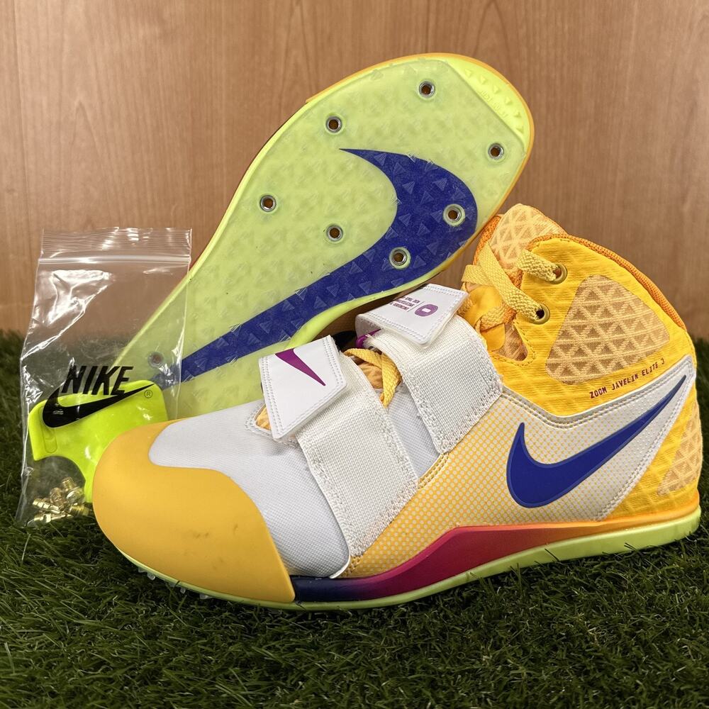 Nike Zoom Javelin Elite 3 Citron Pulse Yellow Track Spikes FZ9626-800 Mens Sz 9